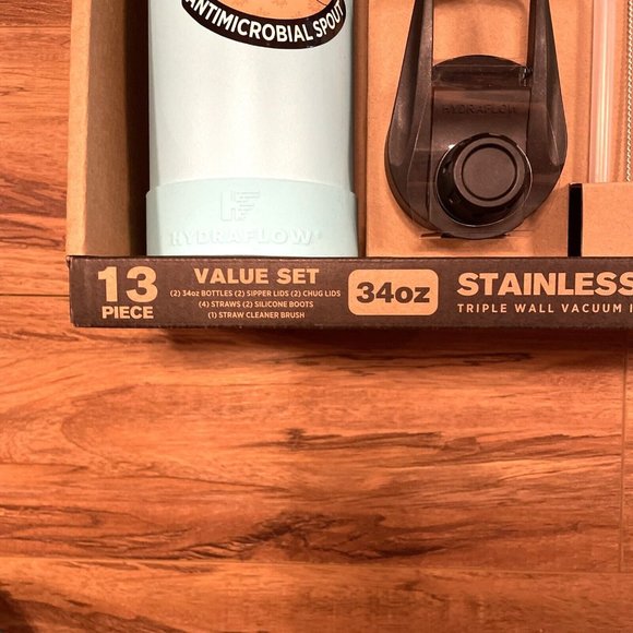 Hydraflow Kitchen Hydraflow 3 Piece Set Stainless Steel 34 Oz Water